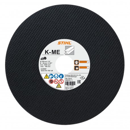 Disco de resina sintética para acero, K-ME